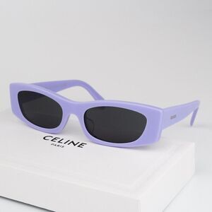 SALE! NEW Celine CL40245U 78A Solid Lilac Beige Smoke Geometric Women Sunglasses